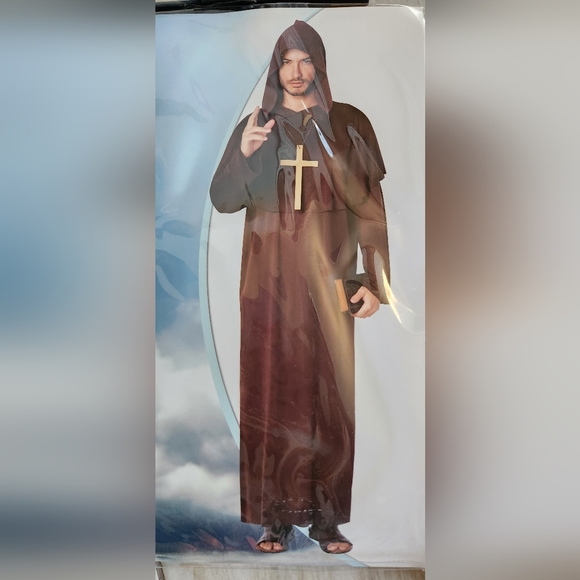  Adult Brown Monk Costume - Picture 2 of 2